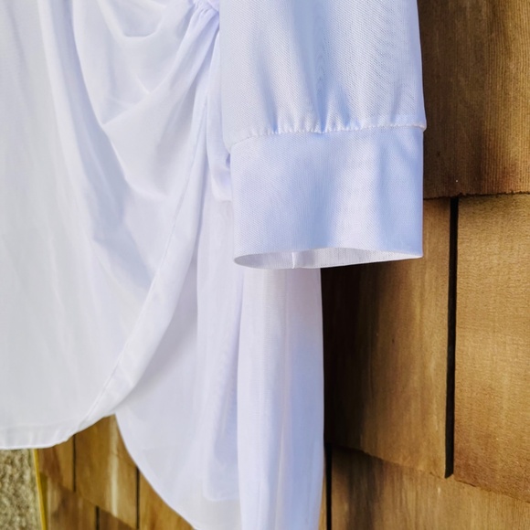 White Kimono Tunic For Summer Beach Dress Elegant Plus Size Women Dress - Picture 7 of 9